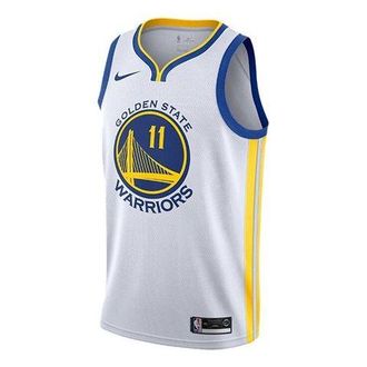 Nike NBA Connected Jersey golden state warriors klay thompson White Yellow Blue 864417-102