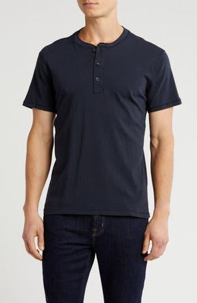 Rag & Bone Classic Cotton Slub Jersey Henley in Navy at Nordstrom Rack, Size Xx-Large