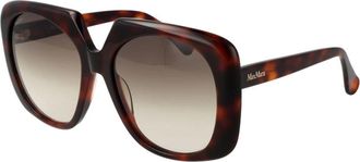 Max Mara Bruine Dames Zonnebril Ronde Stijl - Dames - Zonnebrillen - Bruin - ONE Size - Accessoires
