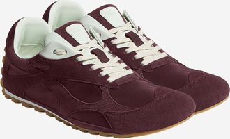 Bottega Veneta Mens Sneakers Orbit Suede Dark Brown Split Calfskin Trainers