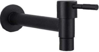 OEM [mai Usato]rubinetto Mop Pool, Rubinetto Nero A Parete, Rubinetto A Parete Per Acqua Fredda, Rubinetto In Acciaio Inox A Risparmio Idrico Per Bagno, L