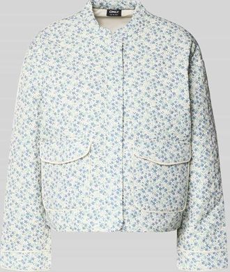 Only Regular Fit Hemdjacke mit Allover-Muster Modell HALLIE in Blau, Gr&ouml;&szlig;e XL