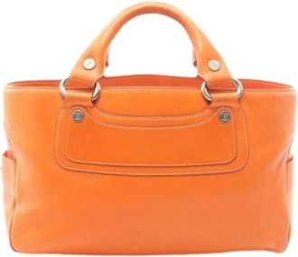Celine Pre-owned Vintage Handbag - Dames - Vintage Handtas - Oranje - ONE Size - Leer - Vintage