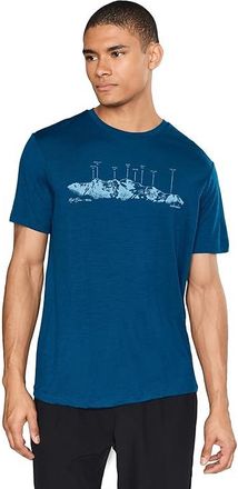 Icebreaker Merino 150 Tech Lite Short Sleeve T-Shirts The Peaks Mens Clothing Atlantis : XL, Wool
