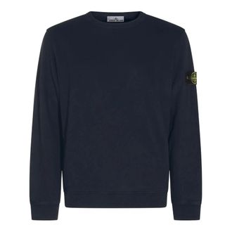 Stone Island Crewneck Sweatshirt - Heren - Sweatshirts - Blauw - 2XL - Katoen - Hoodies & sweatvesten