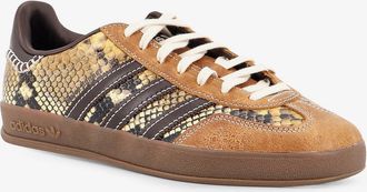 adidas Unisex Sneakers Gazelle Snake Leather Beige Leather-Rubber Trainers Leather/rubber