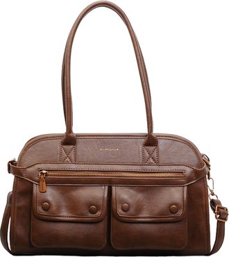 Generic Vintage womens shoulder bag made of PU leather. Fashionable clutch bag for work, leisure, travel and everyday life