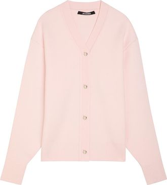 Jacquemus Le Cardigan Doppio Merino Wool-blend Cardigan - Light Pink - 40 (UK12 / M)