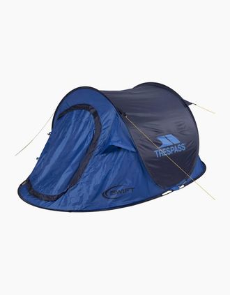 Trespass Mens Trespass Swift2 Waterproof Two Person Pop Up Camping Tent - 245 x 145 x 100cm - Blue - Size: ONE size