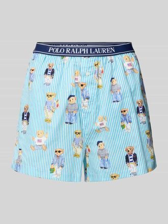 Polo Ralph Lauren Comfort Fit Pyjama Shorts aus reiner Baumwolle in Aqua, Gr&ouml;&szlig;e XXL