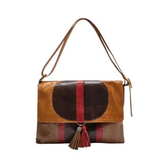 Maliparmi Maliparmi - Patchwork Spirit Tas - Dames - Tassen - Bruin - Maat: ONE Size Katoen