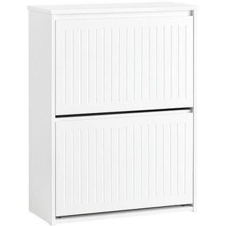 SoBuy Sobuy - Zapatero Estrecho Con 2 Solapas Organizador Para Zapatos De Entrada Negro 61 X 26 X 81 Cm Fsr165-k-sch Es