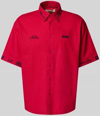 Woodbird Freizeithemd aus Leinen-Baumwoll-Mix Modell Wang in Pink, Gr&ouml;&szlig;e XL