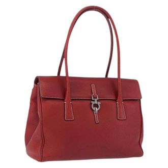 Ferragamo Pre-owned Hand Bag - Dames - Pre-owned - Rood - Maat: ONE Size Leer