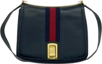 Gucci Pre-owned Shoulder Bags, female, Blue, Size: ONE SIZE Pre-owned Vintage Pochette Shoulder Bag