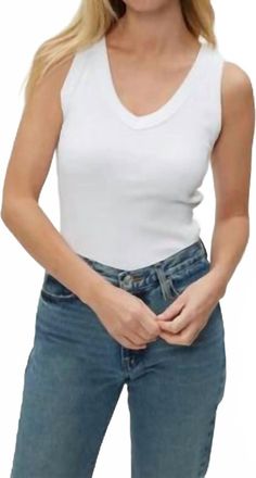 Michael Stars Womens Maya Tank Top In White