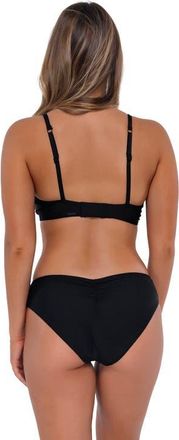 Sunsets Alana Reversible Hipster Bikini Swim Bottoms in Black at Nordstrom, Size X-Small