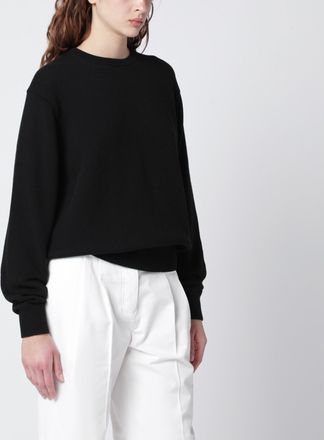 Toteme Maglione girocollo nero in cotone