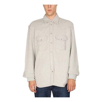 Diesel Katoenen overhemd - Heren - Casual Overhemden - Grijs - S - Katoen - Overhemden