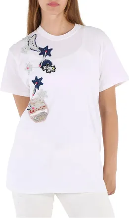 Michaela Buerger Pig On Moon T-Shirt in White