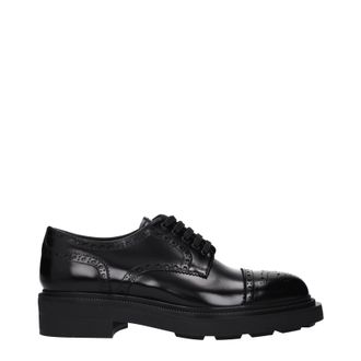 Prada Herrens Derby Leder Schwarz