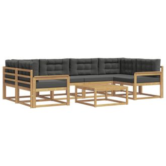 vidaXL Conjunto De Sof&aacute;s De Exterior 5 Pcs Blanco Y Antracita Vidaxl