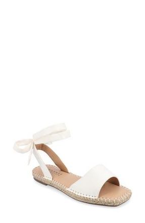 Journee Collection JOURNEE Emelie Ballerina Sandal in White at Nordstrom Rack, Size 6.5