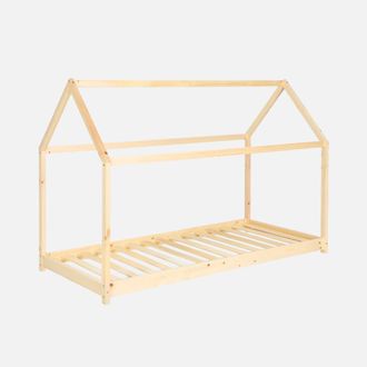 Sweeek Cama Infantil De Pino Natural, 90x190cm