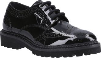 Hush Puppies Gabi Lace Up Meisjes Zwart Leren Brogues