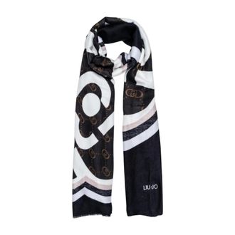 Liu Jo Winter Scarves, female, Black, ONE SIZE, Elegant Viscose Scarf for Women