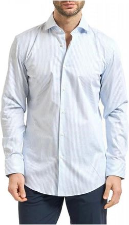HUGO BOSS Hank Shirt - Heren - Zakelijke Overhemden - Blauw - 3XL - Katoen - Overhemden