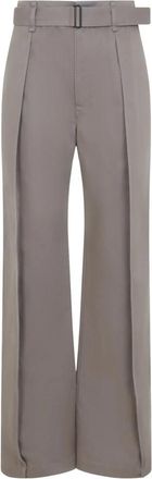 Christophe Lemaire Curved Pants - Dames - Wijde Broeken - Grijs - S - Katoen - Broeken