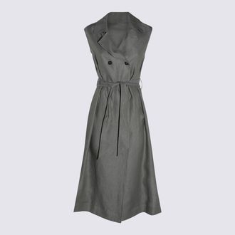 Glanshirt Grey Linen Dress