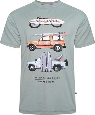 KAM T Shirt Summer Club Crew Neck Casual Cotton Top Plus Size Mens 2XL-8XL 5765 (UK, Alpha, 8XL, Plus, Regular, Sage)