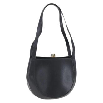 Ferragamo Pre-owned Leren Schoudertas - Dames - Pre-owned - Zwart - Maat: ONE Size Leer
