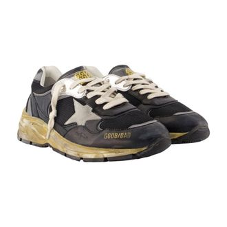 Golden Goose Womens Running Dad Sneakers - Golden Goose Deluxe Brand Leather Black Calfskin Shoes