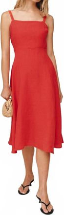 Bella Dahl Apron Midi Dress In Scarlet Sand