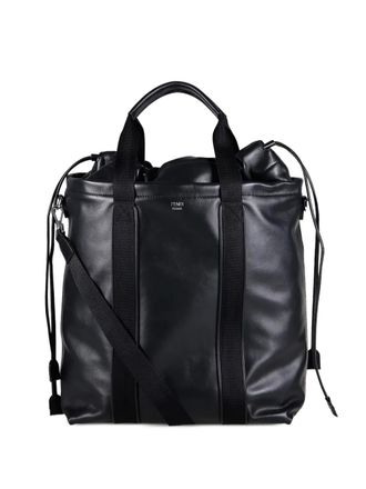 Fendi Flux drawstring-closure tote bag - men - CALFSKIN - OS - Black