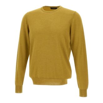 Gran Sasso Round-neck Knitwear, male, Green, M, Crew Neck Jumper