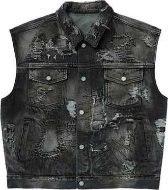 Thug Club Gilet met knopen - Zwart