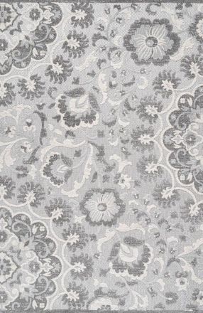 Jonathan Y Designs Lucena Modern Medallion High-Low Indoor/Outdoor Area Rug in Light Gray/ivory at Nordstrom, Size 2Ft 0In X 8Ft 0In