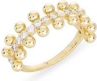 Covet Crystal Ball Band Ring in Clear /Gold at Nordstrom Rack, Size 8