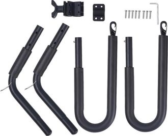 OEM 1 Portatablas De Surf Para Bicicleta, Se Fija A La Tija Del Sill&iacute;n, Aluminio Negro, Compatible Con Todas Las Bicicletas, Para Desplazamientos Urbanos 