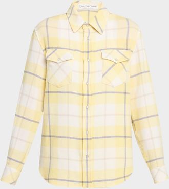 God's True Cashmere Dreamer Tartan Cashmere Flannel Shirt