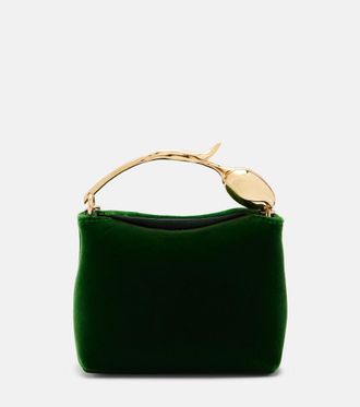 Erdem Bloom Micro velvet top-handle bag