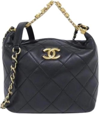 Chanel Pre-owned Vintage Mini Schoudertas - Dames - Vintage Mini Tas - Zwart - ONE Size - Leer - Vintage