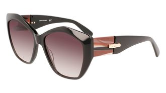 Longchamp Brown Gradient Butterfly Ladies Sunglasses LO712S 001 57