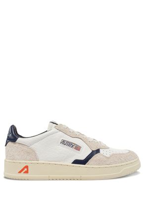 Autry Womens Medalist Leather Bicolor & Suede Sneakers
