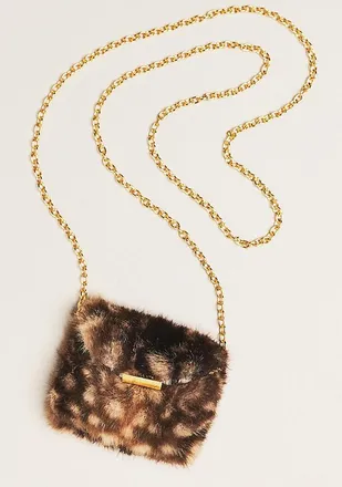 Dolce Vita Brindi Mini Faux Fur Wallet Bag