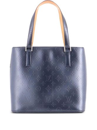 Louis Vuitton Mat Stockton Handbag Monogram Vernis tote bag - Blu
